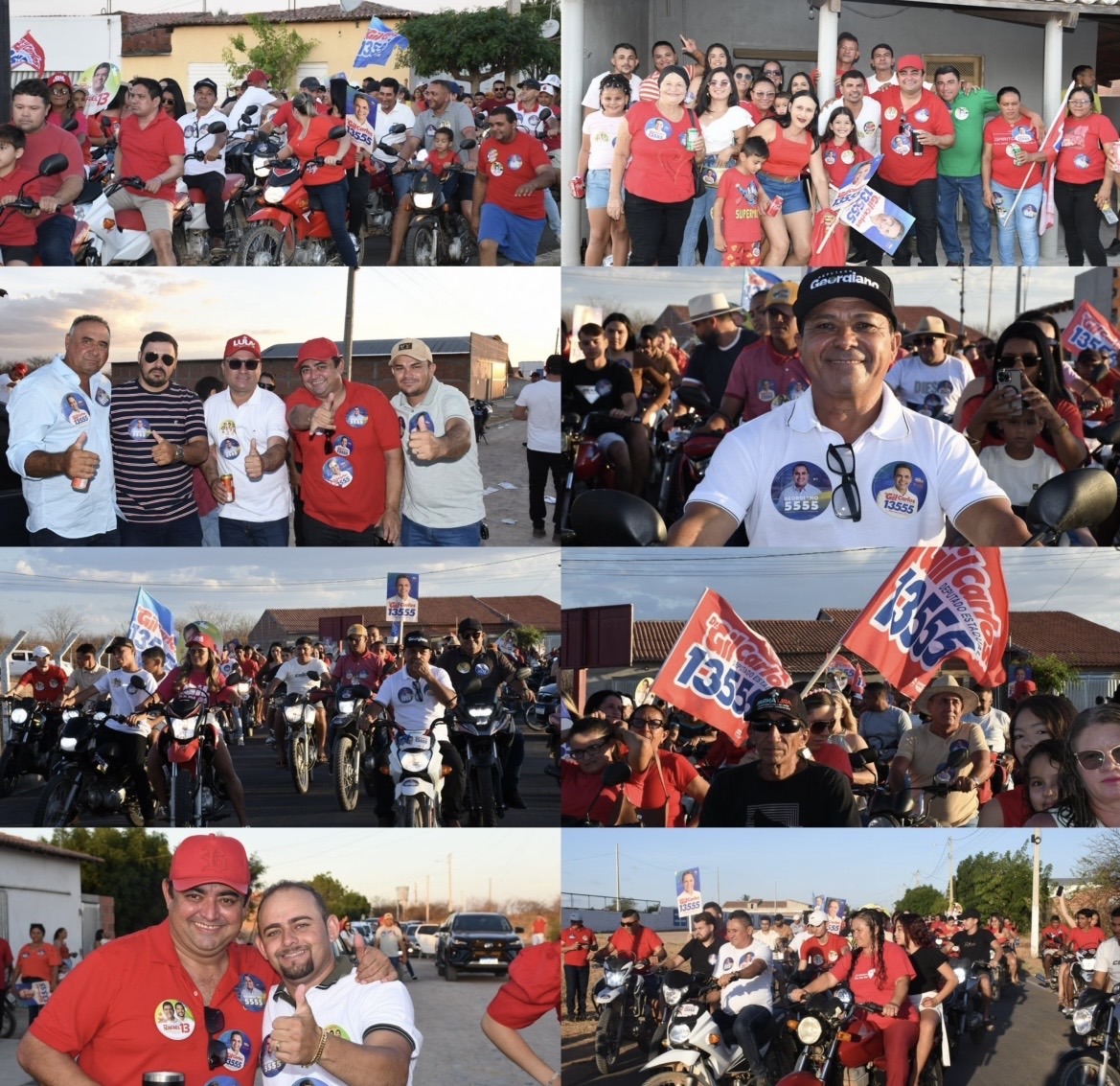 Prefeito Márcio Alencar lidera grande carreata em Alegrete do Piauí em apoio a Lula e ao Time do Povo